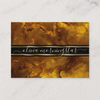 Abstrakte atemberaubende Bronze-Gold-Aquarellmaler Visitenkarte