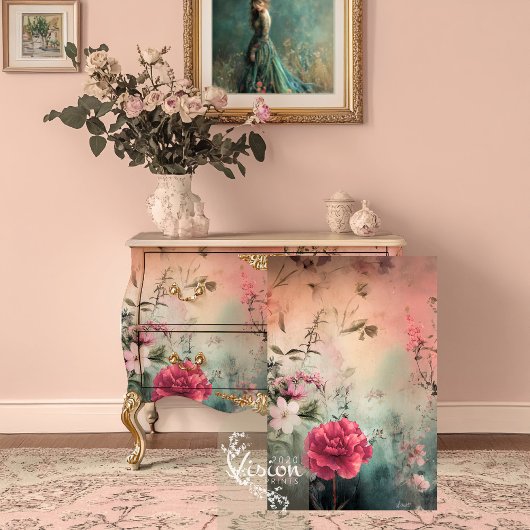 Abstrakte ätherische Floral Seidenpapier