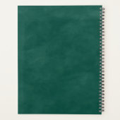 Abstrakte ätherische Watercolor Smaragd Wedding Pl Planer (Rückseite)