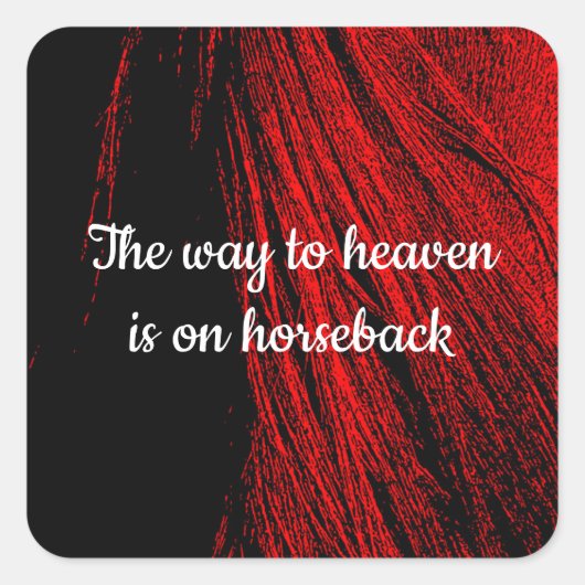 Abstrakte Aufkleber für Rotes Pferd (Vorderseite)