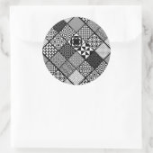 Abstrakte Aufkleber in Schwarz und Weiß (Tasche)