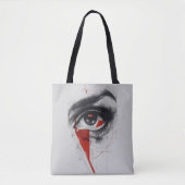 Abstrakte Augen-Leinwand-Tasche Tasche (Vorderseite)