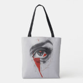 Abstrakte Augen-Leinwand-Tasche Tasche (Rückseite)