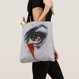 Abstrakte Augen-Leinwand-Tasche Tasche