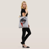 Abstrakte Augen-Leinwand-Tasche Tasche (Am Model)
