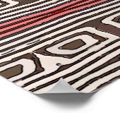 Abstrakte Augen, rote Linien Poster (Ecke)