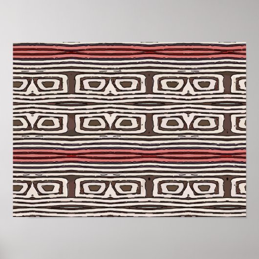 Abstrakte Augen, rote Linien Poster (Vorne)