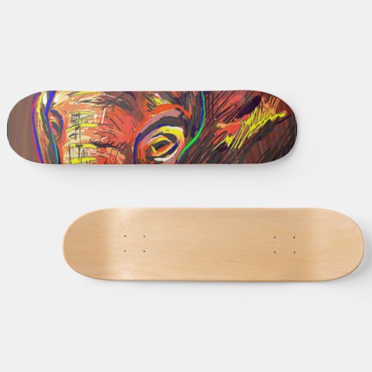 Abstrakte Augen Skateboard (Horizontal)
