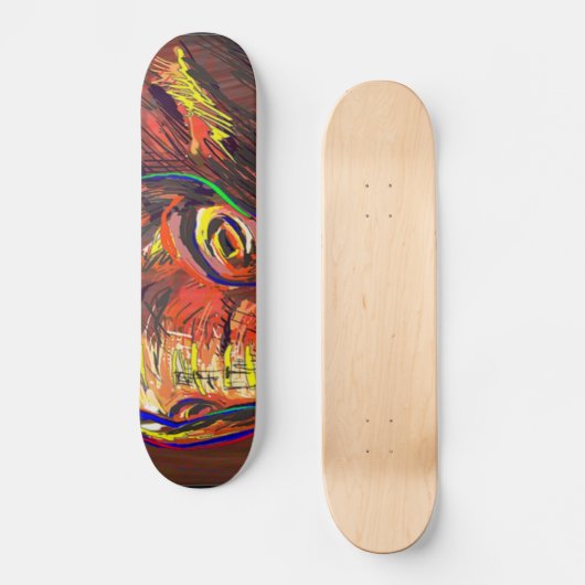 Abstrakte Augen Skateboard (Vorderseite)