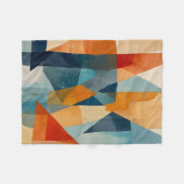 Abstrakte Augen von Blau und Orange Fleecedecke (Vorderseite (Horizontal))