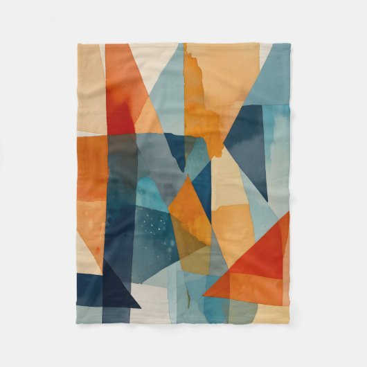 Abstrakte Augen von Blau und Orange Fleecedecke (Vorderseite)