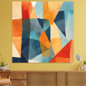 Abstrakte Augen von Blau und Orange Leinwanddruck (Insitu (Wohnzimmer))