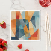 Abstrakte Augen von Blau und Orange Serviette (Beispiel)