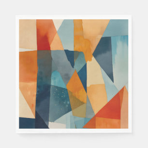 Abstrakte Augen von Blau und Orange Serviette