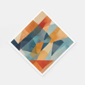 Abstrakte Augen von Blau und Orange Serviette (Ecke)