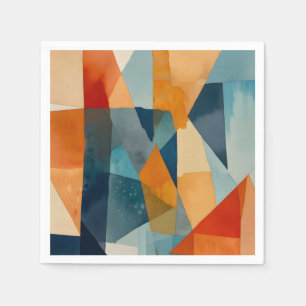 Abstrakte Augen von Blau und Orange Serviette