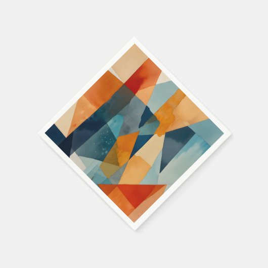 Abstrakte Augen von Blau und Orange Serviette (Ecke)