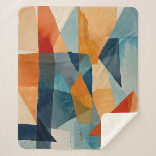 Abstrakte Augen von Blau und Orange Sherpadecke