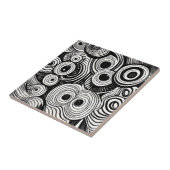 Abstrakte Augenringe sind Schwarz-weiß Fliese (Seite)