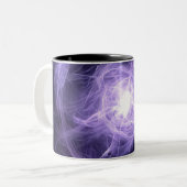 Abstrakte Aura: Energieform Kirlian Zweifarbige Tasse (Vorderseite Links)
