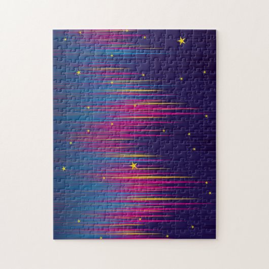 Abstrakte Aurora Borealis farbenfroh Puzzle (Vertikal)