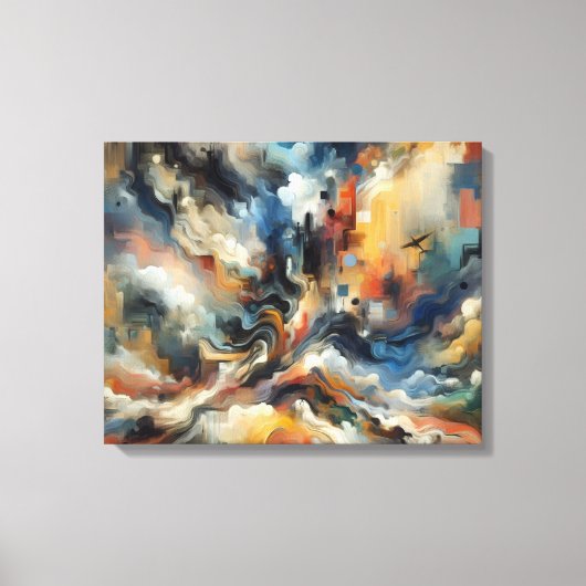🎨 Abstrakte Ausdrücke Mauer Art: Leinwanddruck (Vorderseite)