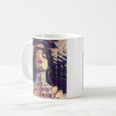 Abstrakte Ausdrucksfrau Kaffeetasse (Vorderseite Links)