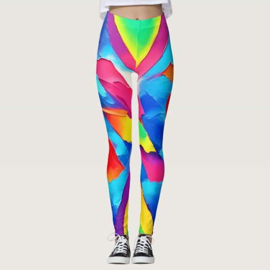 Abstrakte Ausdruckskunst Leggings (Vorderseite)