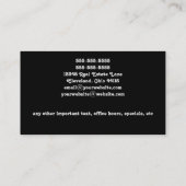 Abstrakte Ausgangswirkliche Visitenkarte (Rückseite)