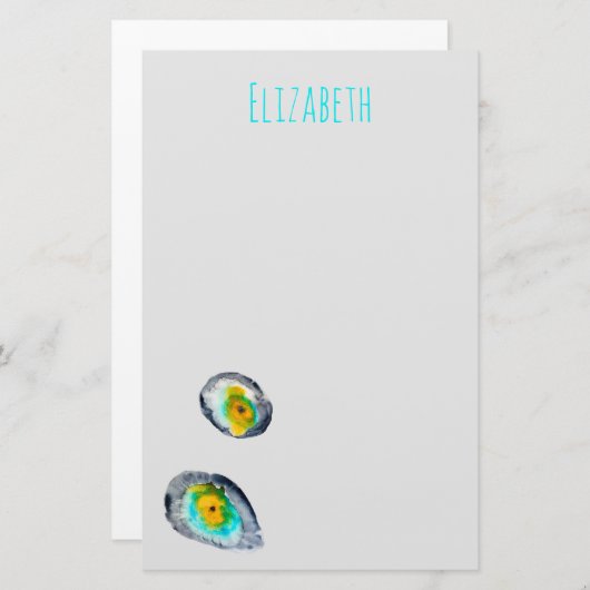 abstrakte Austern-Muscheln Briefpapier (Vorne/Hinten)