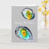 abstrakte Austern-Muscheln Karte (Gelbe Blume)