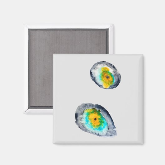 abstrakte Austern-Muscheln Magnet (Vorderseite/Rückseite)