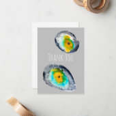 abstrakte Austern-Muscheln Mitteilungskarte (Vorderseite/Rückseite Beispiel)