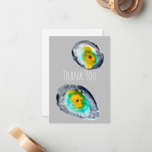 abstrakte Austern-Muscheln Mitteilungskarte (Vorderseite/Rückseite Beispiel)