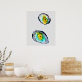 abstrakte Austern-Muscheln Poster (Küche)