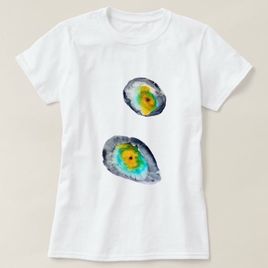 abstrakte Austern-Muscheln T-Shirt (Design vorne)