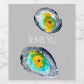 abstrakte Austern-Muscheln Weinetikett (Einzelnes Label)