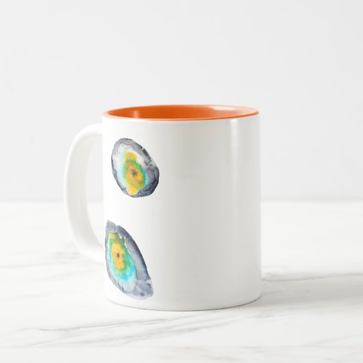 abstrakte Austern-Muscheln Zweifarbige Tasse (Vorderseite Links)