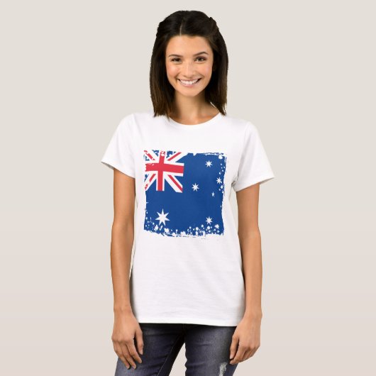 Abstrakte Australien-Flagge, australische Farben T-Shirt (Vorne ganz)