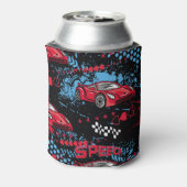 Abstrakte Autos, kindisches Grunge Muster. Dosenkühler (Kanne Rückseite)