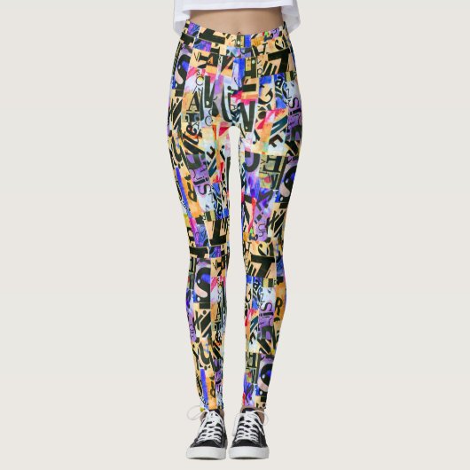 abstrakte avantakuläre Leggings (Vorderseite)
