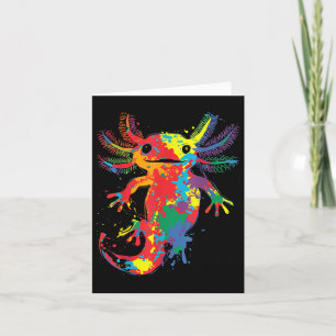 Abstrakte Axolotl-Malerei Grafik Mot Karte