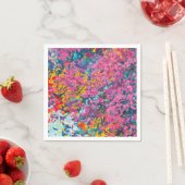 Abstrakte Azalea Wildblumen Serviette (Beispiel)