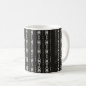 Abstrakte aztec-Herzstruktur Kaffeetasse (VorderseiteRechts)