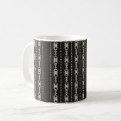 Abstrakte aztec-Herzstruktur Kaffeetasse (Vorderseite Links)