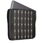 Abstrakte aztec-Herzstruktur Laptopschutzhülle (Vorne Rechts)