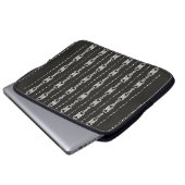 Abstrakte aztec-Herzstruktur Laptopschutzhülle (Vorne Knopf)