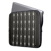 Abstrakte aztec-Herzstruktur Laptopschutzhülle (Vorderseite Links)