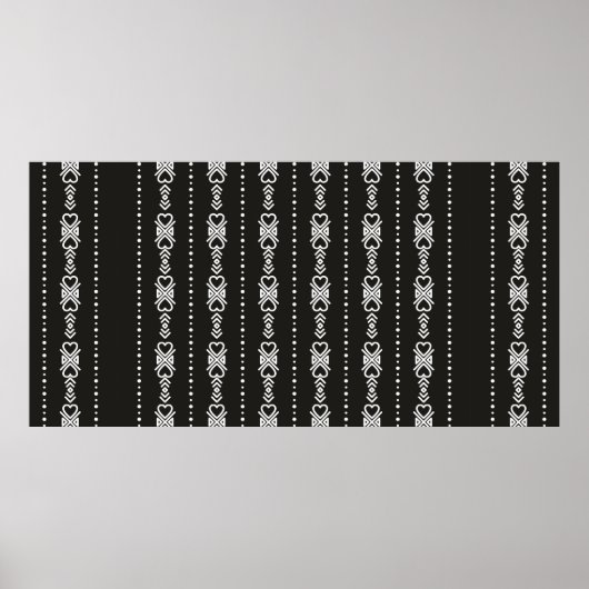 Abstrakte aztec-Herzstruktur Poster (Vorne)