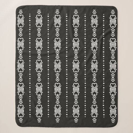 Abstrakte aztec-Herzstruktur Sherpadecke (Vorderseite)